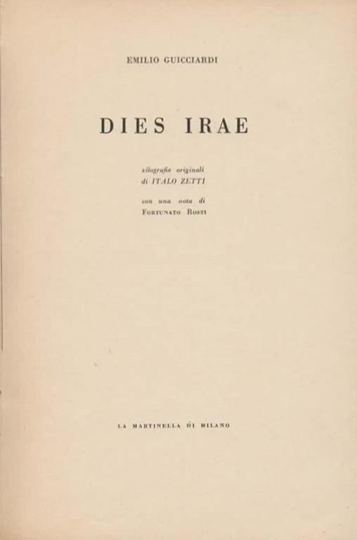 Dies Irae. Con una nota di Fortunato Rosti - Emilio Guicciardi - 3