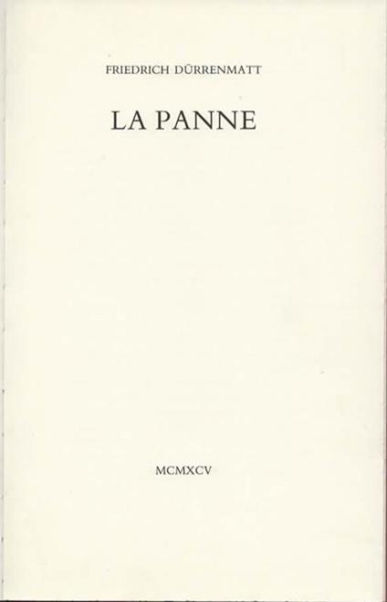 La panne - Friedrich Durrenmatt - copertina