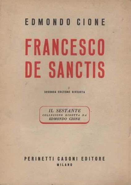 Francesco de Sanctis - Edmondo Cione - copertina