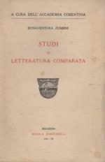 Studi di letteratura comparata