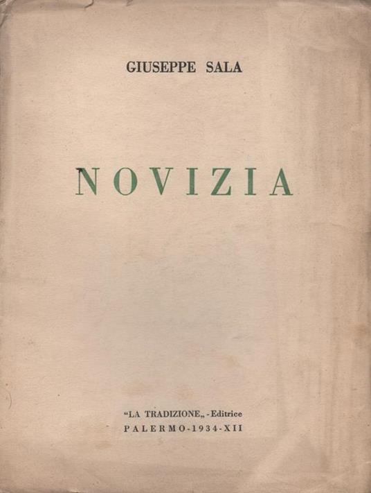 Novizia - Giuseppe Sala - copertina