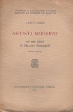 ArtistI moderni con una lettera di Massimo Bontempelli