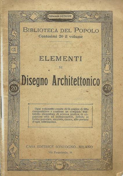 Elementi di Disegno Architettonico - copertina