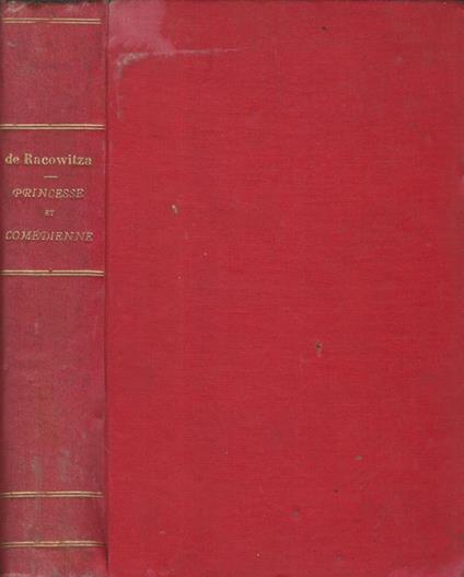 Princesse et comédienne. Souvenir de ma vie - copertina