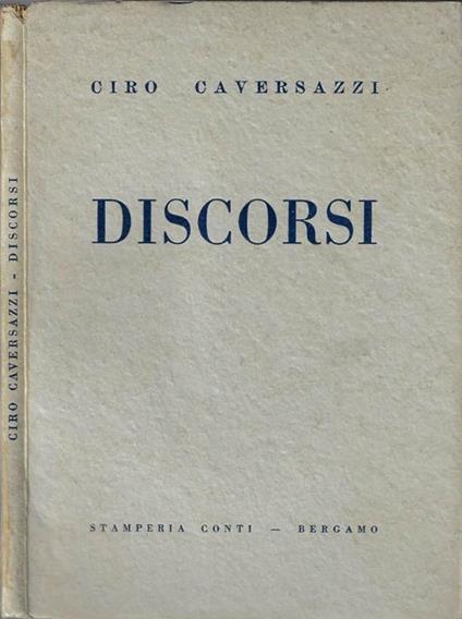Discorsi - Ciro Caversazzi - copertina