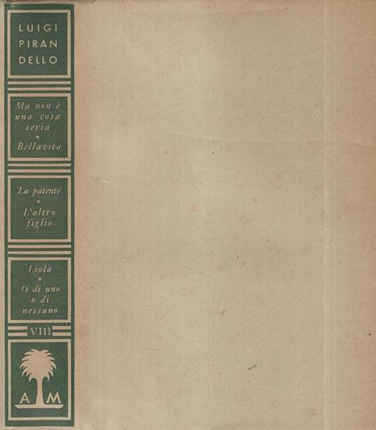 Maschere nude - Luigi Pirandello - copertina