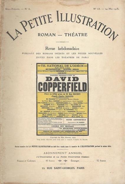 La petite illustration roman - théatrale. Revue hebdomadaire - René Baschet - copertina