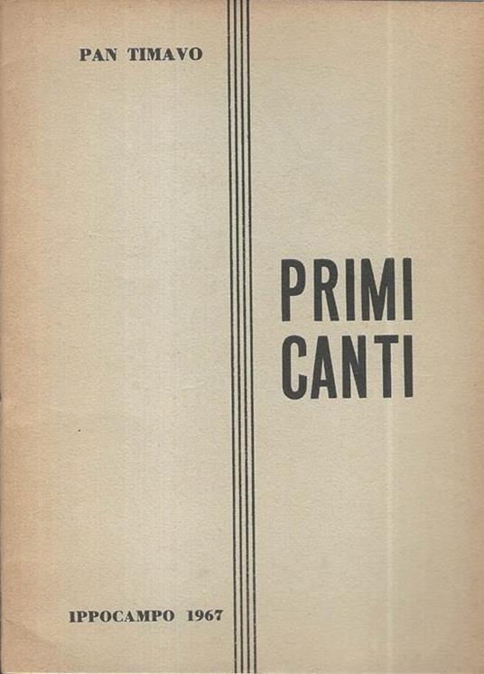 Primi canti - Pan Timavo - copertina