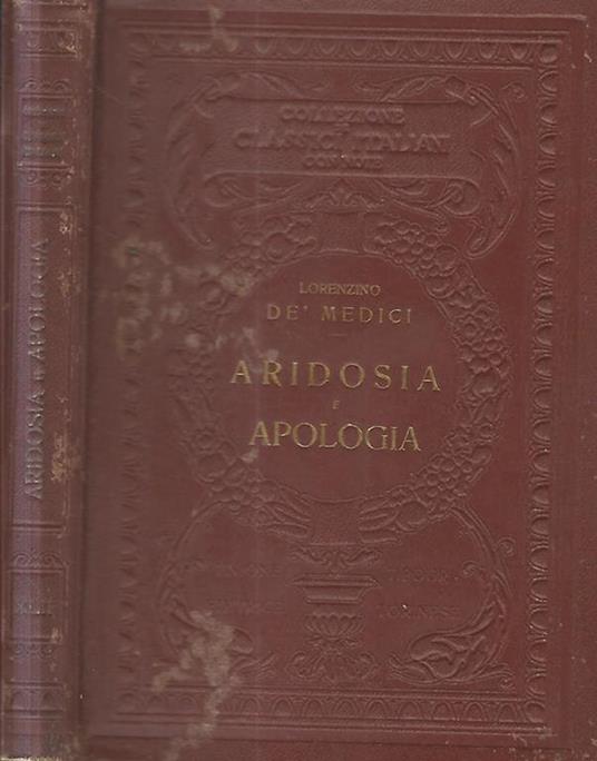 Aridosia e apologia - Lorenzo de' Medici - copertina
