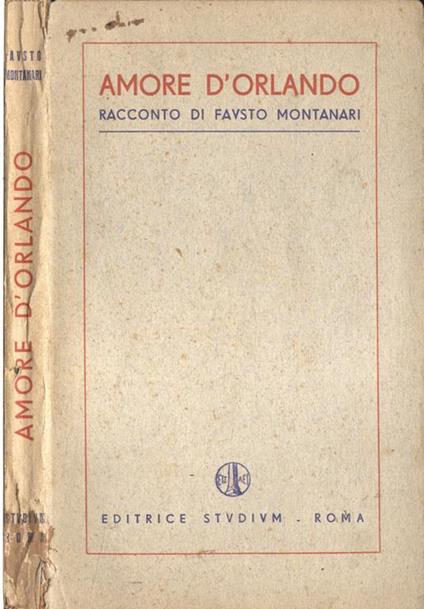 Amore d' Orlando - Fausto Montanari - copertina