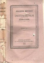 Institutionum. Canonicarum