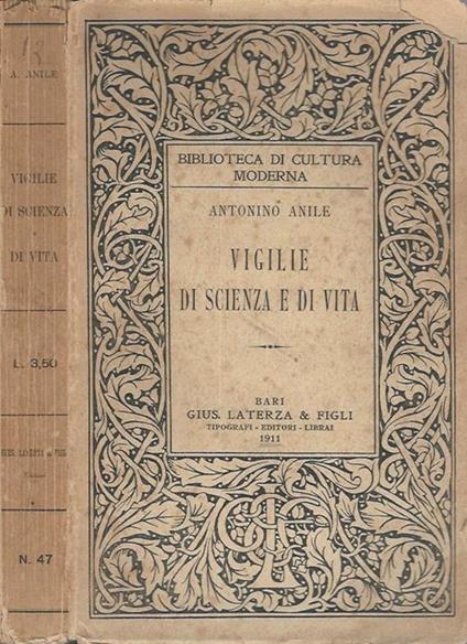 Vigilie di Scienza e di vita - Antonino Anile - copertina