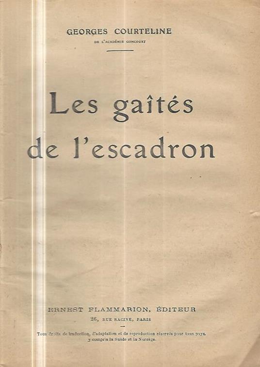 Les gaites de l'escadron - Georges Courteline - copertina
