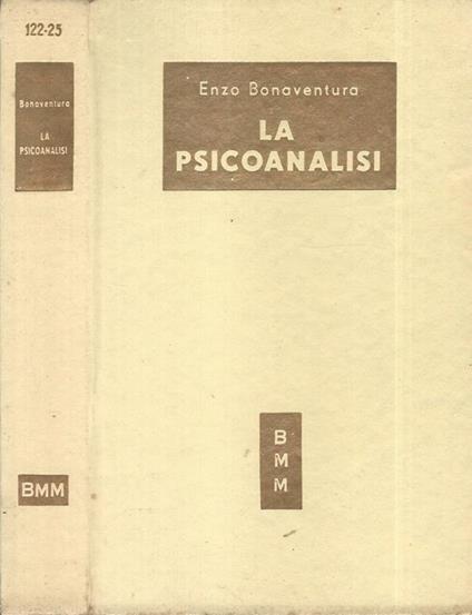 La psicoanalisi - Enzo Bonaventura - copertina