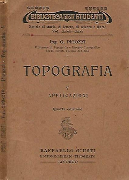 Topografia vol. V - Applicazioni - copertina