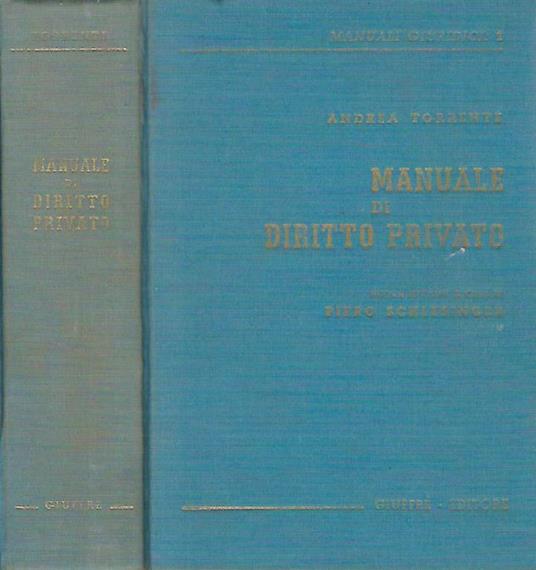 Manuale di Diritto Privato - Andrea Torrenre - copertina