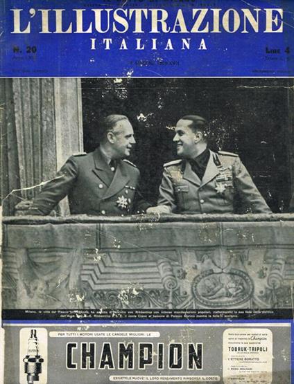 L' Illustrazione Italiana anno LXVI n.20, 1939 - Enrico Cavacchioli - copertina
