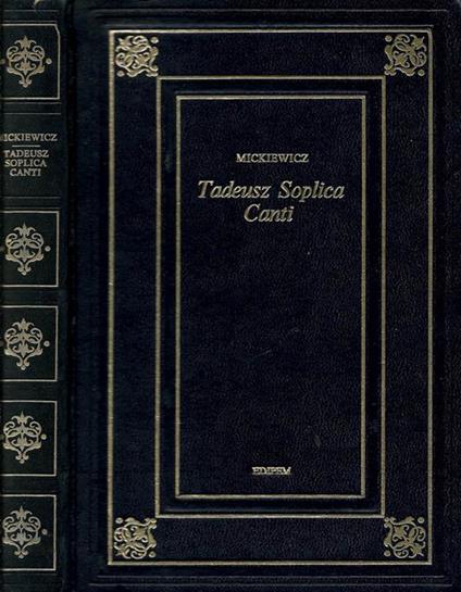 Tadeusz Soplica. Canti - Adam Mickiewcz - copertina