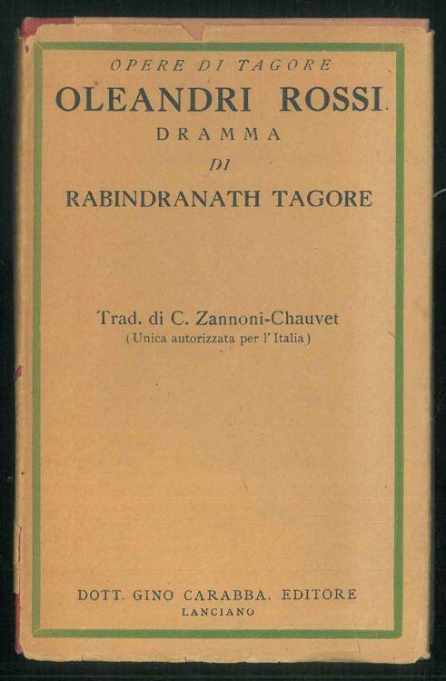 Oleandri rossi. Dramma di un atto - Rabindranath Tagore - copertina