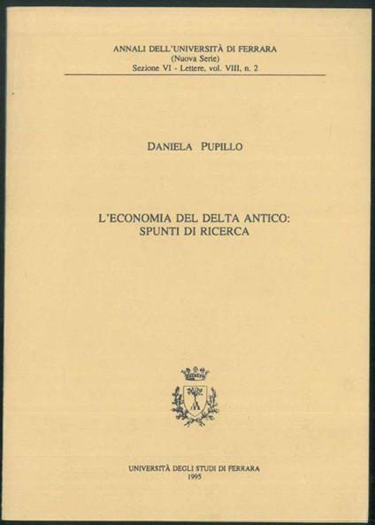 L' economia del delta antico: spunti di ricerca - copertina