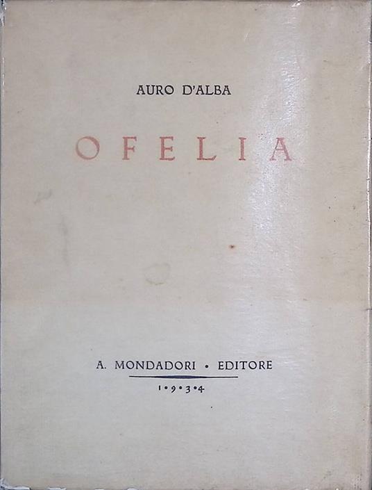 Ofelia - Auro D'Alba - copertina