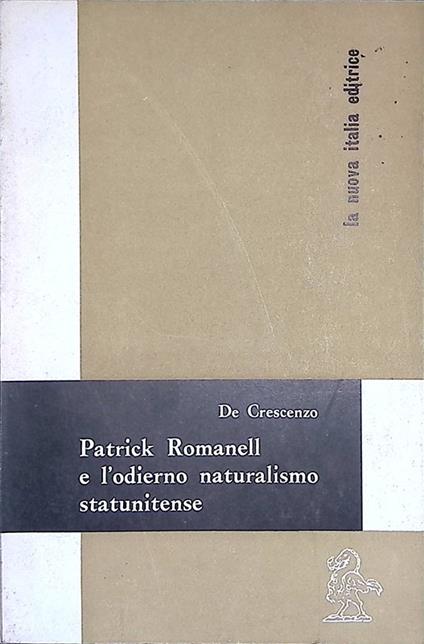 Patrick Romanell e l'odierno naturalismo statunitense - Giovanni De Crescenzo - copertina