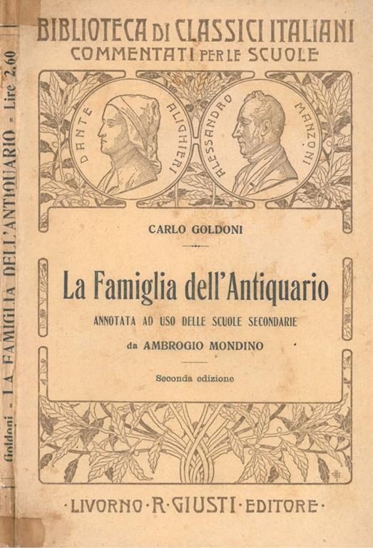 La famiglia dell'antiquario - Carlo Goldoni - copertina