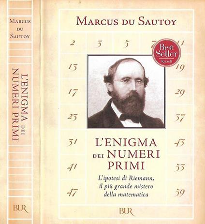 L’enigma dei numeri primi di: Marcus Du Sautoy - copertina