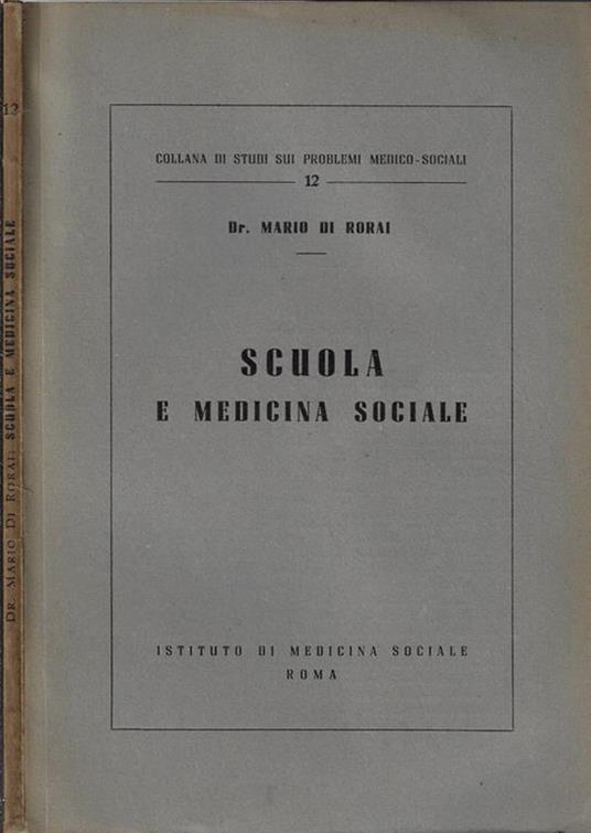 Scuola e medicina sociale - copertina