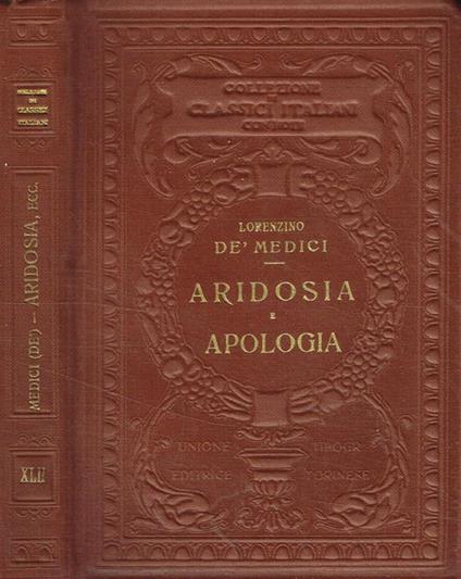 Aridosia-apologia. Rime e lettere - Lorenzino De Medici - copertina