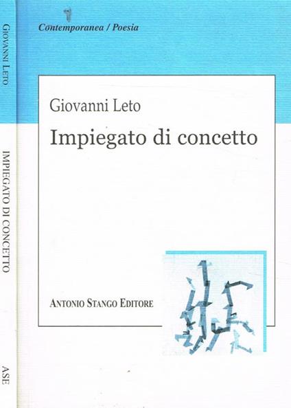 Impiegato di concetto - Giovanni Leto - copertina