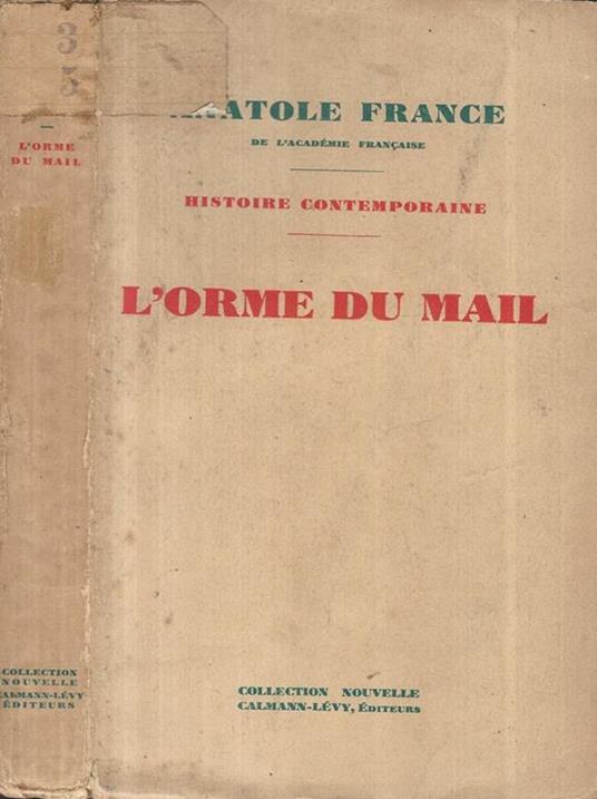 L' orme du mail - Anatole France - copertina