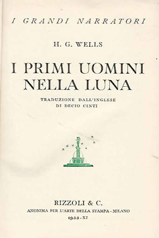 I primi uomini nella luna - Herbert G. Wells - copertina