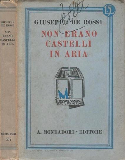 Non erano castelli in aria - Giuseppe De Rossi - copertina