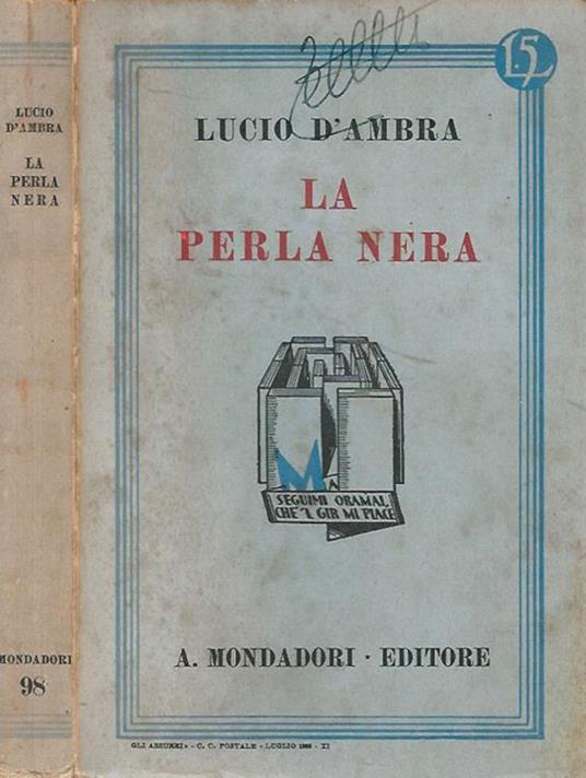La perla nera - Lucio D'Ambra - copertina