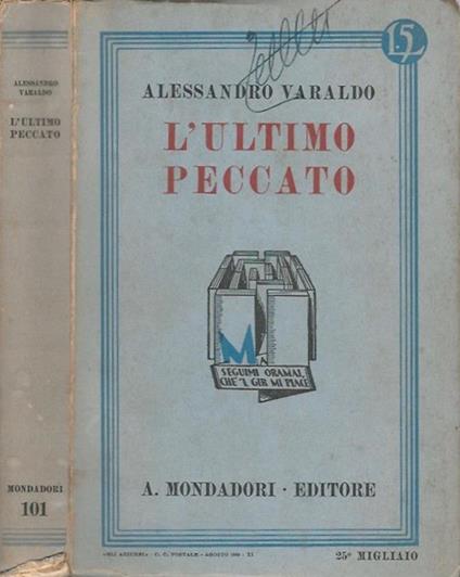 L' ultimo peccato - Alessandro Varaldo - copertina