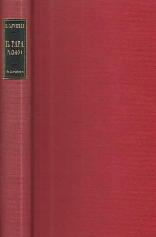 Il Papa negro - Emilio Cavaterra - copertina
