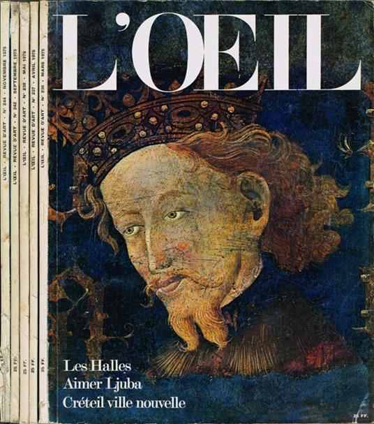 L' Oeil. Revue d'Art mensuelle - Année 1975 - copertina