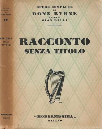 Racconto senza titolo - Donn Byrne - copertina