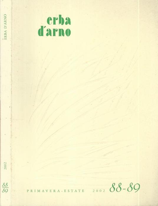 Erba d'arno numero 88-89. Primavera- Estate 2002 - copertina