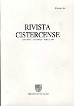 Rivista Cistercense (Estratto Da) N.1 Anno Xxiv Del 2007