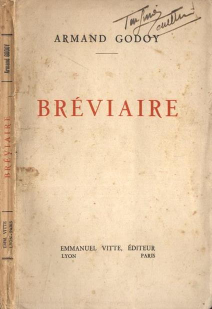 Brèviaire - Armand Godoy - copertina