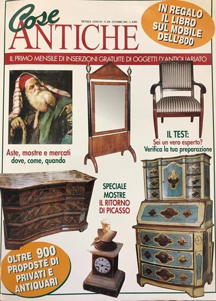 Cose Antiche N.105 Del 2001. Inserzioni Gratuite Di Oggetti D'Antiquariato - copertina