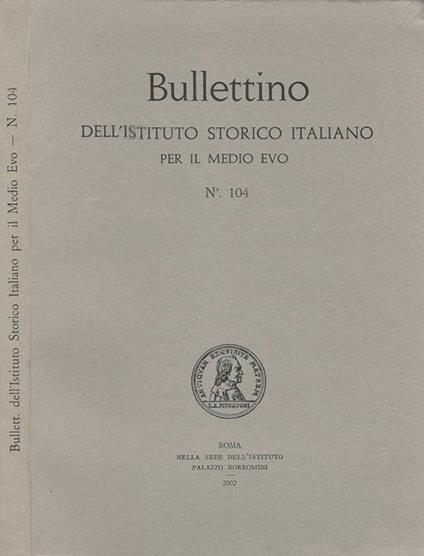Bullettino n. 104 - copertina