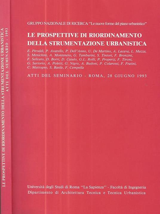 Le prospettive di riordinamento della strumentazione urbanistica - Claudia Mattogno - copertina