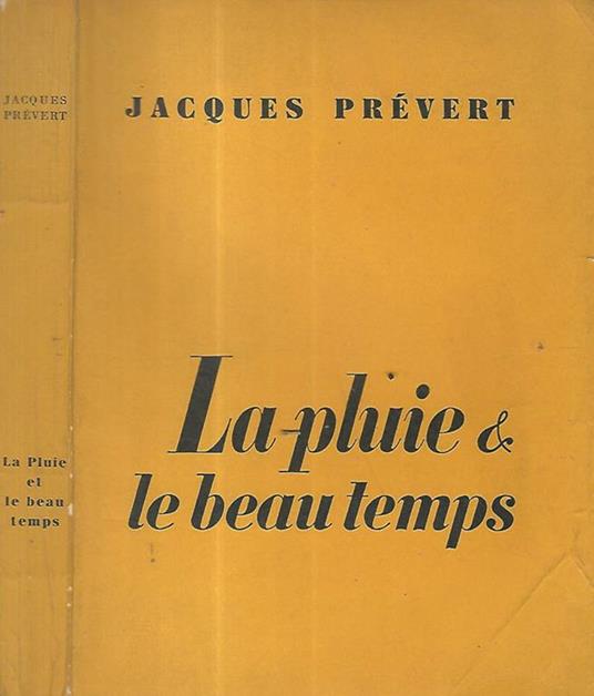 La pluie e le beau temps - Jacques Prévert - copertina