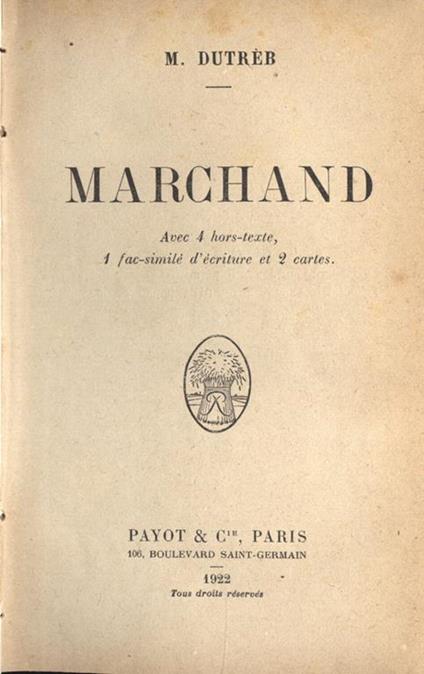 Marchand - M. Dutrèb - copertina