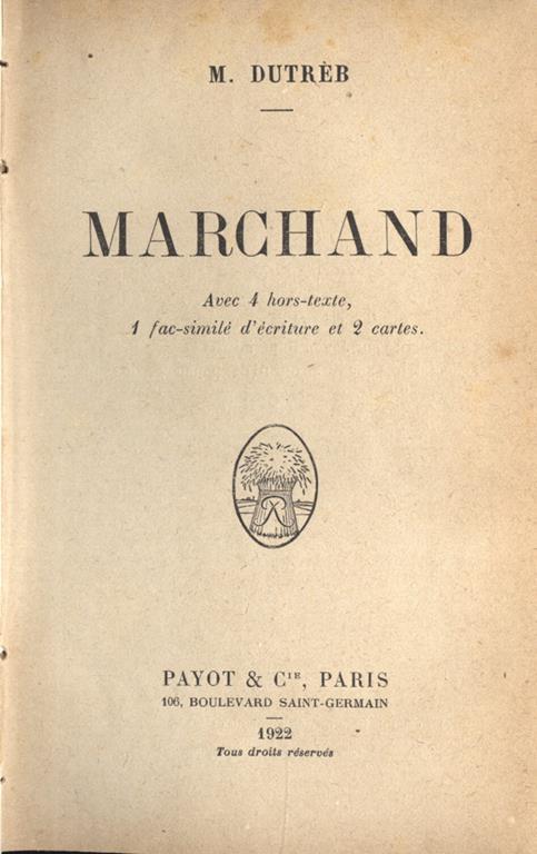 Marchand - M. Dutrèb - copertina
