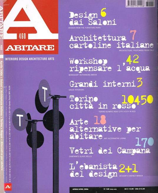 Abitare N.460. Interiors Design Architecture Arts - copertina