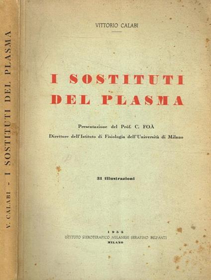 I sostituti del plasma - Vittorio Calabi - copertina